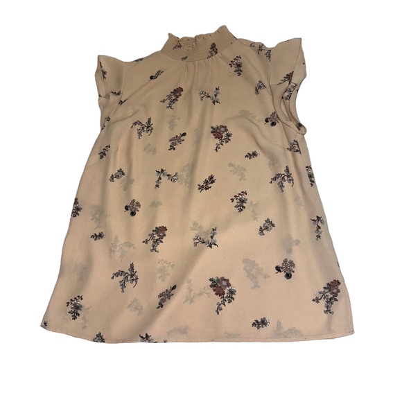 Vince Camuto Smocked Neck Ruffle Sleeve Blouse in Belini - Picture 4 of 11